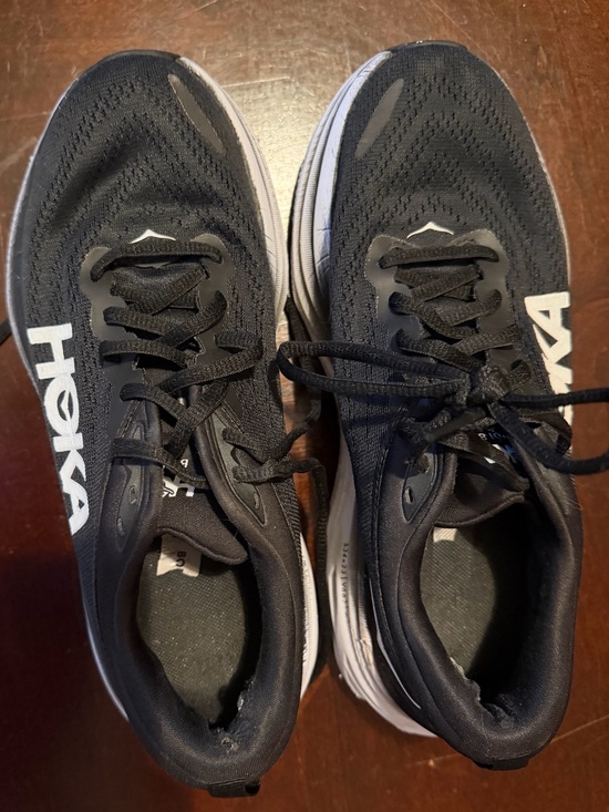 Hoka Shoes - Hoka bondi 8 Black and White Womens